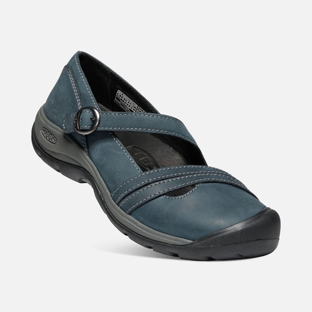 Keen Slip-On Dames Blauw - Presidio Ii Cross Strap - 36182-LWBU